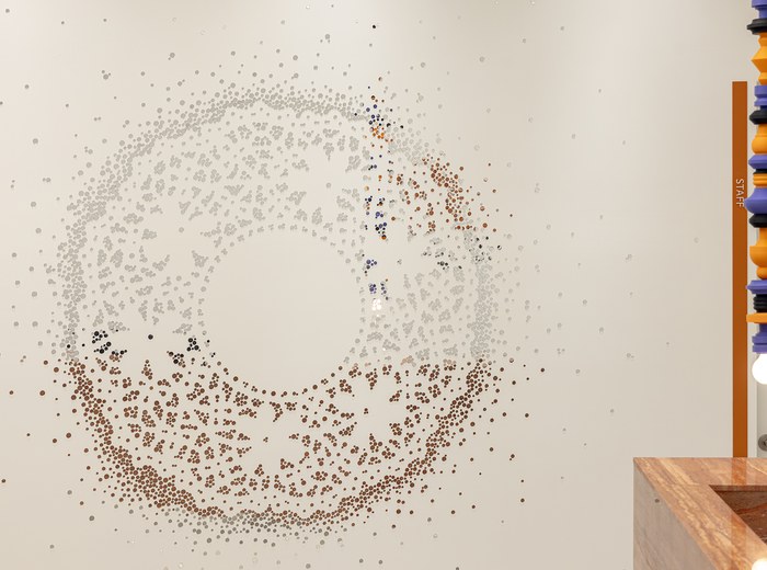 Art wall at HOMMAGE Clinic, Seoul
